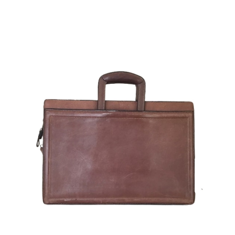 Joseph Daniel Vintage Brown Leather Briefcase Bag - No Strap - Distressed